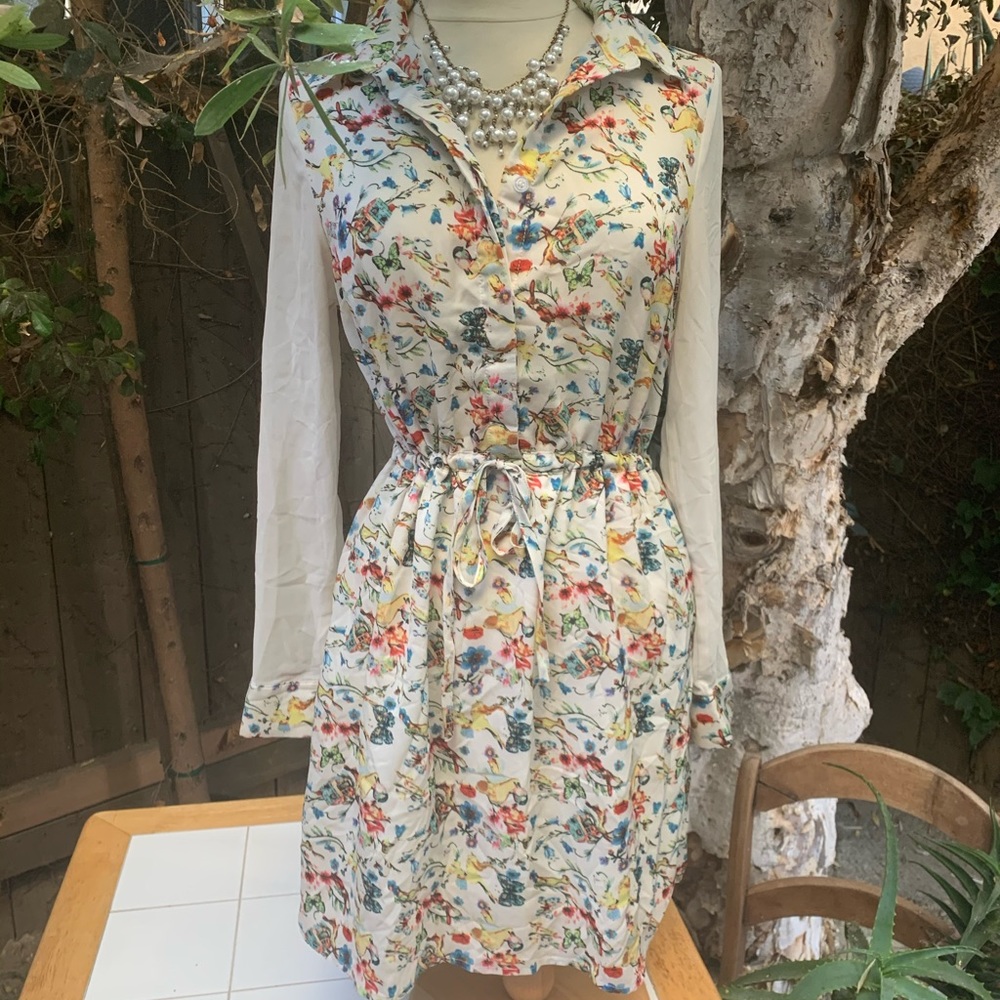 Whimsical and Flirty Sheer-Back Farm Dress!